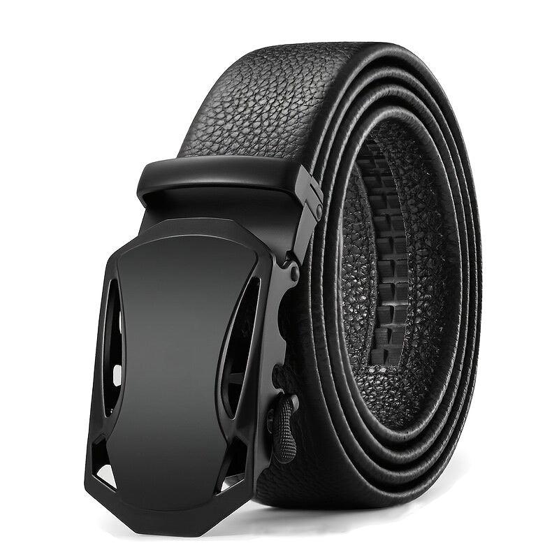Men's Adjustable PU Leather Slide Buckle Belt