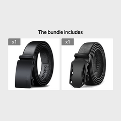 Men's Adjustable PU Leather Slide Buckle Belt