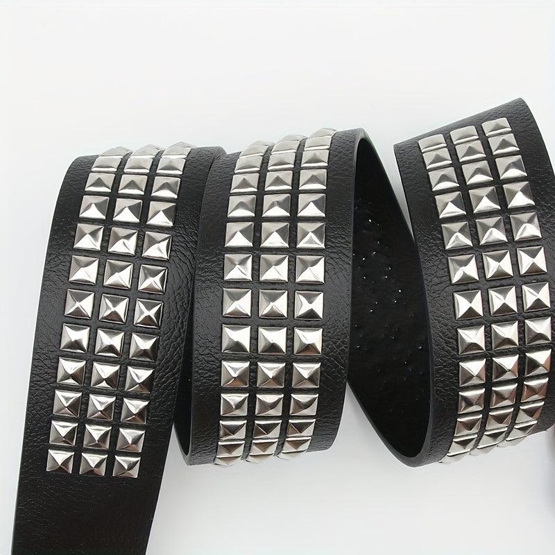 Bullet Rivet Punk Belt Y2K PU Leather Belt Unisex
