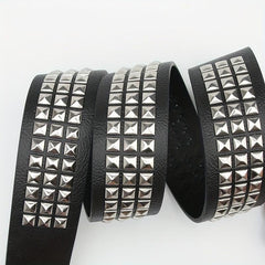 Bullet Rivet Punk Belt Y2K PU Leather Belt Unisex