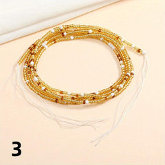 Boho Waist Beads For Women Elastic Body Chains Bikini Jewelry Beach Waist Chain