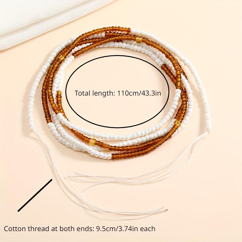 Boho Waist Beads For Women Elastic Body Chains Bikini Jewelry Beach Waist Chain