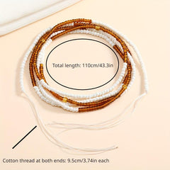 Boho Waist Beads For Women Elastic Body Chains Bikini Jewelry Beach Waist Chain