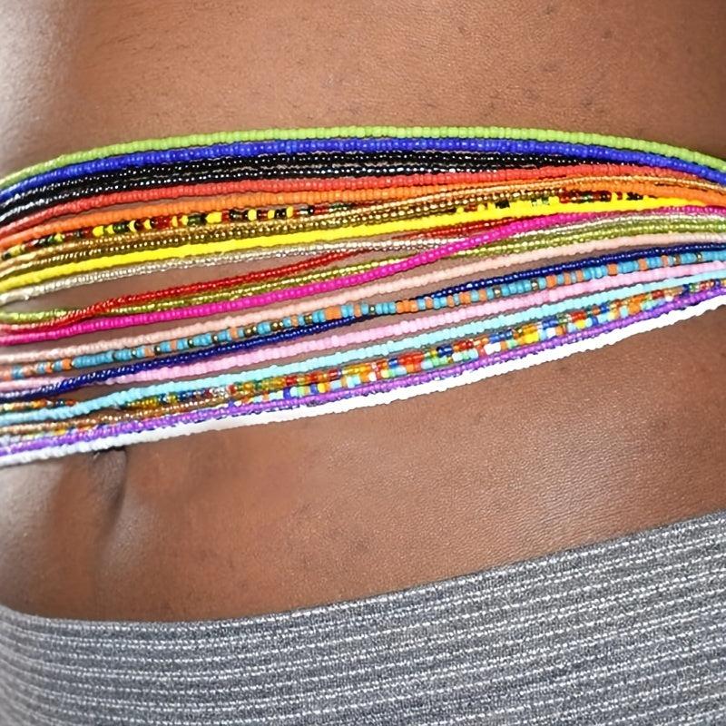 Boho Waist Beads For Women Elastic Body Chains Bikini Jewelry Beach Waist Chain