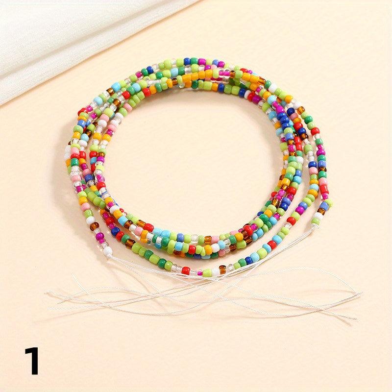 Boho Waist Beads For Women Elastic Body Chains Bikini Jewelry Beach Waist Chain