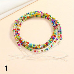Boho Waist Beads For Women Elastic Body Chains Bikini Jewelry Beach Waist Chain