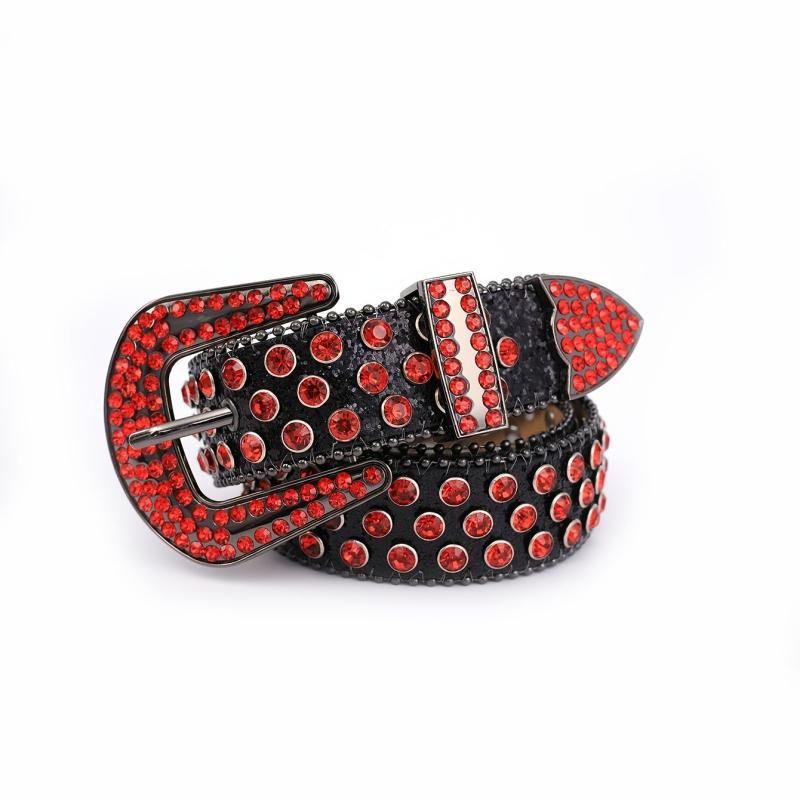 Punk Rhinestone Belt Women Men Bling Western Cowgirl Studded Waist Belts