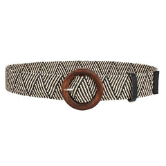 Straw Woven Elastic Stretch Waist Belt Women Skinny Dress Belt