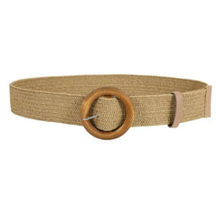Straw Woven Elastic Stretch Waist Belt Women Skinny Dress Belt
