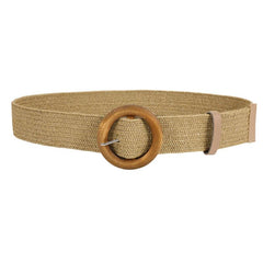 Straw Woven Elastic Stretch Waist Belt Women Skinny Dress Belt