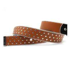 Studded Rhinestone Unisex Western Cowboy Belt