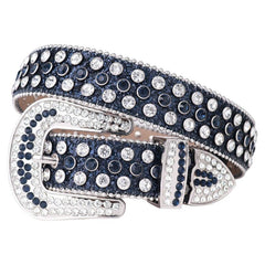 Western Rhinestone Belts Bling Crystal Studded Cowgirl Cowboy Strap