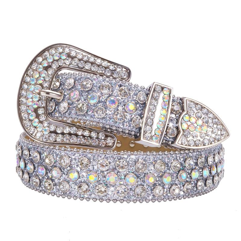 Western Rhinestone Belts Bling Crystal Studded Cowgirl Cowboy Strap