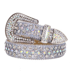 Western Rhinestone Belts Bling Crystal Studded Cowgirl Cowboy Strap