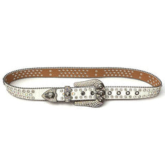 Rhinestone Skull PU Belt Western Cowboy Cowgirl Stylish Punk Belt