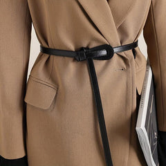 Vintage Knotted Thin Belt Casual Dress Belt Classic Sweater Shirt Waistband