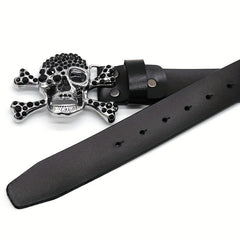 Rhinestone Inlaid Skull Rivet Belt Punk Y2K Hip Hop Gothic Belt