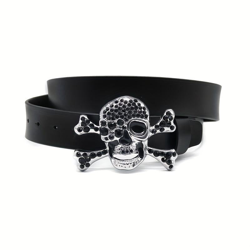 Rhinestone Inlaid Skull Rivet Belt Punk Y2K Hip Hop Gothic Belt