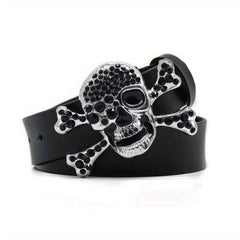 Rhinestone Inlaid Skull Rivet Belt Punk Y2K Hip Hop Gothic Belt