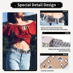  Rhinestone Belt Western Cowgirl Bling Studded Belt