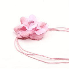 Chiffon Tie Dye Flower Sash Belt Leaf Pendant Tassel Bowknot Tied Belt