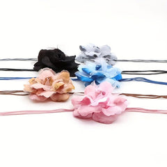 Chiffon Tie Dye Flower Sash Belt Leaf Pendant Tassel Bowknot Tied Belt