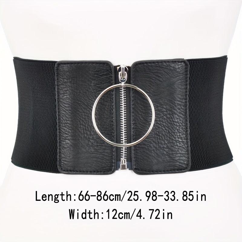Wide Girdle Elastic Waistband Classic Dress Coat Belt