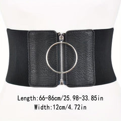 Wide Girdle Elastic Waistband Classic Dress Coat Belt