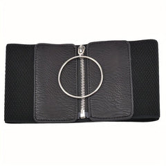 Wide Girdle Elastic Waistband Classic Dress Coat Belt