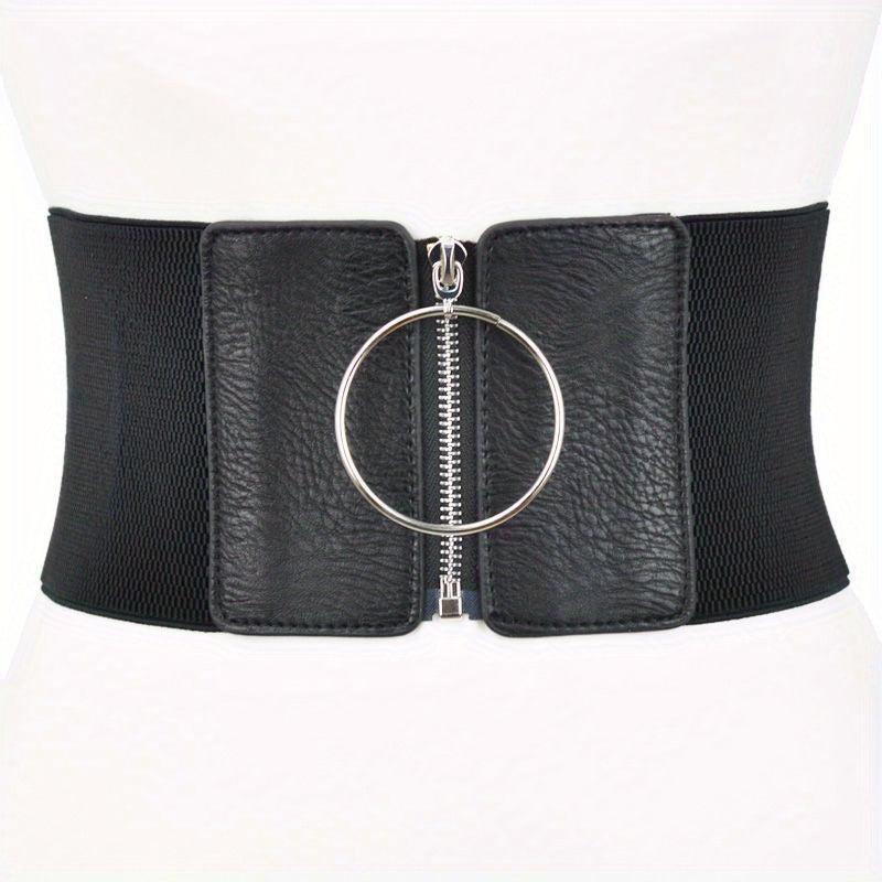 Wide Girdle Elastic Waistband Classic Dress Coat Belt
