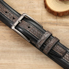 Men's Crocodile Pattern PU Leather Belt