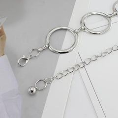 Women's Metal Belt Dress Decorative Belt Slim Waist Ring Chain