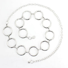 Women's Metal Belt Dress Decorative Belt Slim Waist Ring Chain