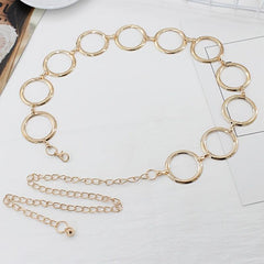 Women's Metal Belt Dress Decorative Belt Slim Waist Ring Chain