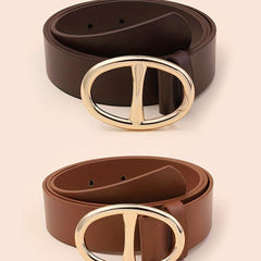 4pcs Double D Buckle Belt Casual Jeans Pants Belt for Women
