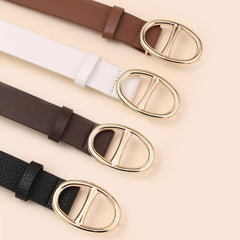 4pcs Double D Buckle Belt Casual Jeans Pants Belt for Women