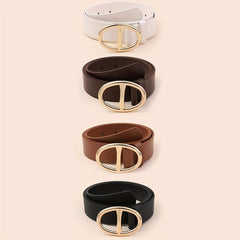 4pcs Double D Buckle Belt Casual Jeans Pants Belt for Women