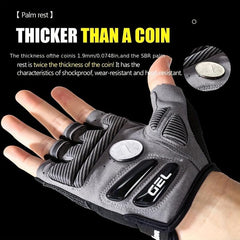 Half Finger Cycling Gloves Liquid Silicone Shock Absorbing