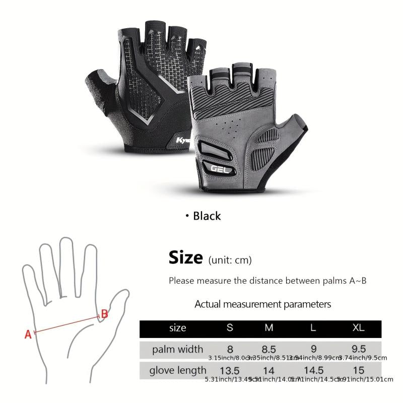 Half Finger Cycling Gloves Liquid Silicone Shock Absorbing