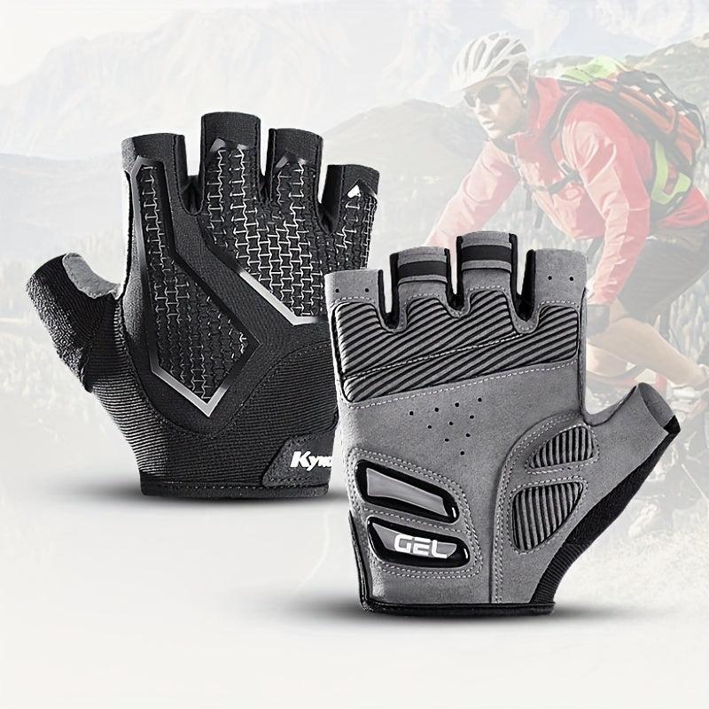 Half Finger Cycling Gloves Liquid Silicone Shock Absorbing
