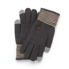 Men's Winter Gloves Plus Velvet Thickened Knitted Wool Warm Driving Glove
