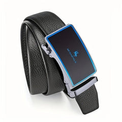 Men's Automatic Buckle Belt PU Leather Business Suit Waist Strap