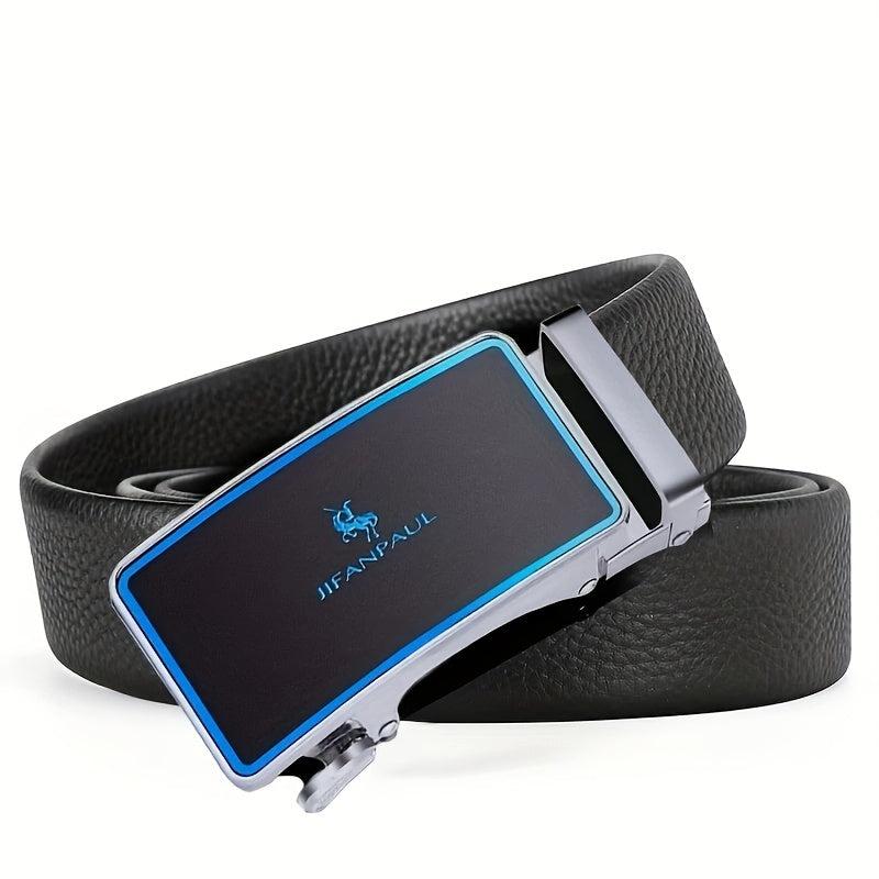 Men's Automatic Buckle Belt PU Leather Business Suit Waist Strap