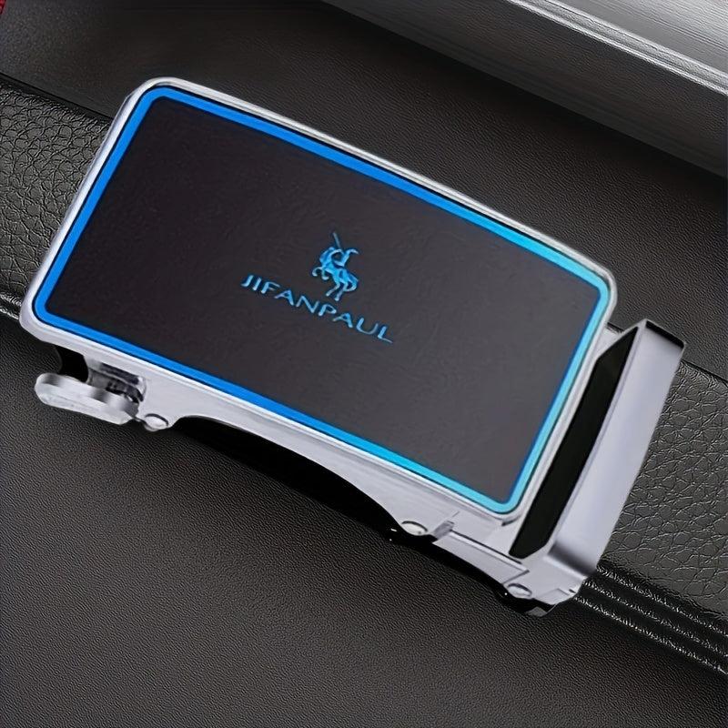 Men's Automatic Buckle Belt PU Leather Business Suit Waist Strap
