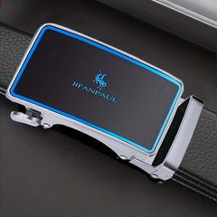 Men's Automatic Buckle Belt PU Leather Business Suit Waist Strap