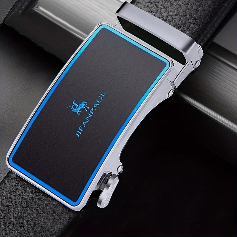 Men's Automatic Buckle Belt PU Leather Business Suit Waist Strap