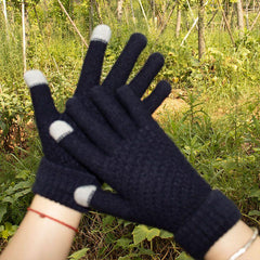 Thick Warm Knitted Riding Gloves