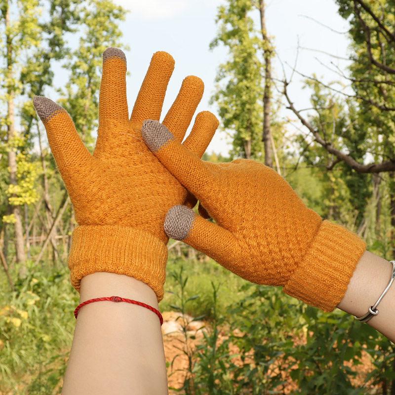 Thick Warm Knitted Riding Gloves