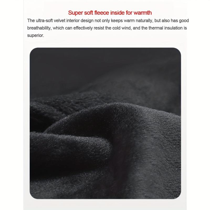 Winter Thermal PU Leather Touch Screen Waterproof Gloves for Cycling Ski