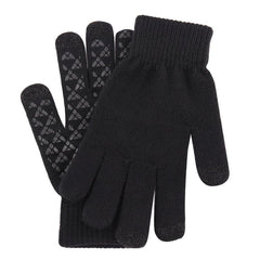 Men's Warm Knitted Gloves Velvet Non-slip Touch Screen Gloves